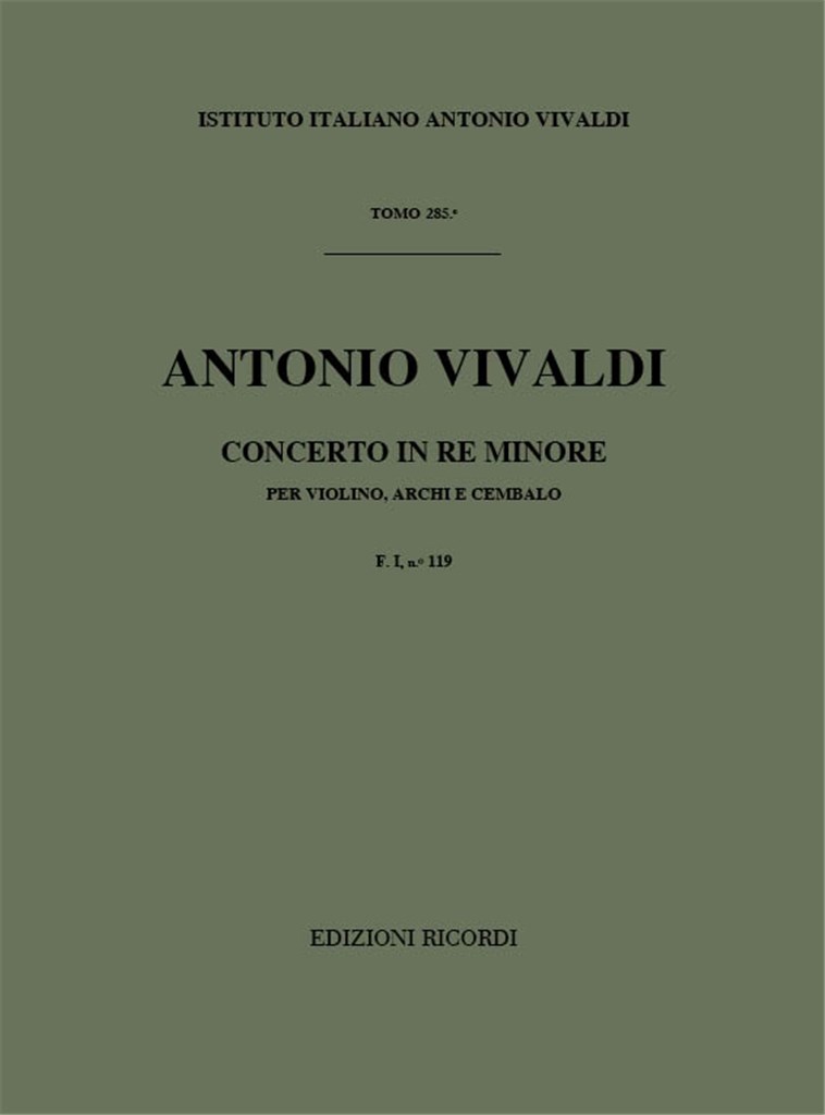 Concerti Per Vl., Archi E B.C.: In Re Min. Rv 246